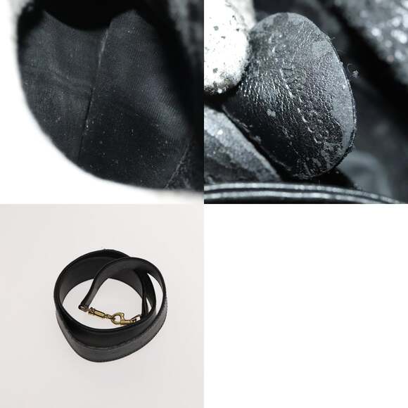 GUCCI Bamboo Hand Bag Leather Black Gold 001 2113 001 2113 - Picture 12 of 12